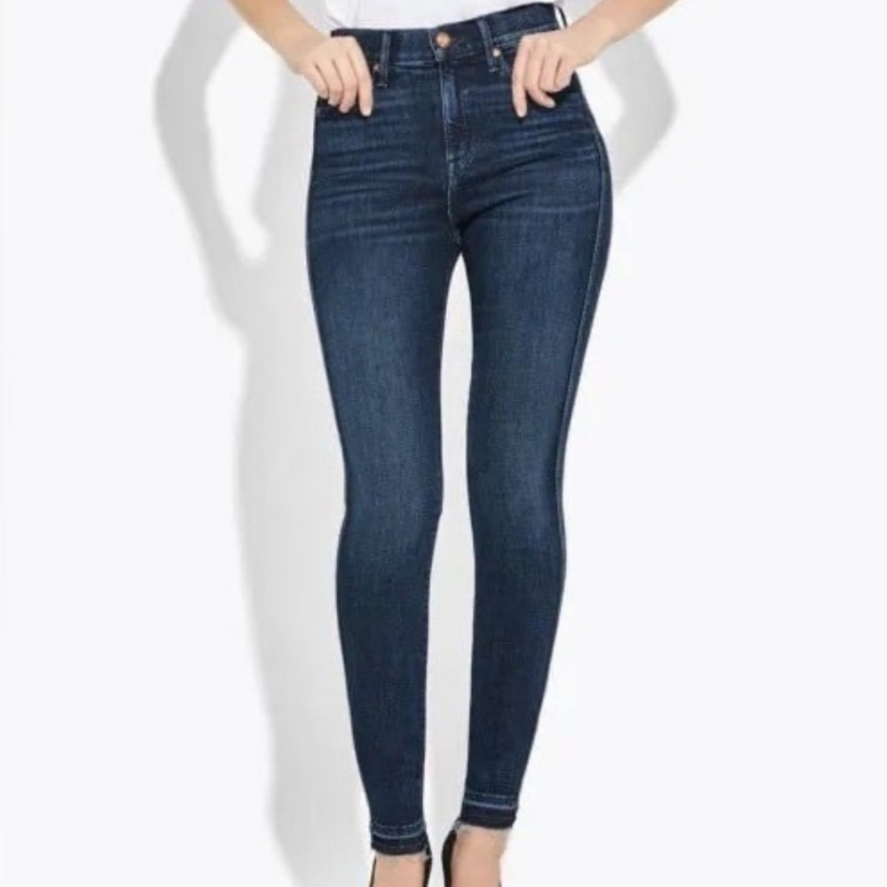 AYR THE CHILLER 25 Classic Blue High Rise Denim Skinny Designer Jeans (#1,411)